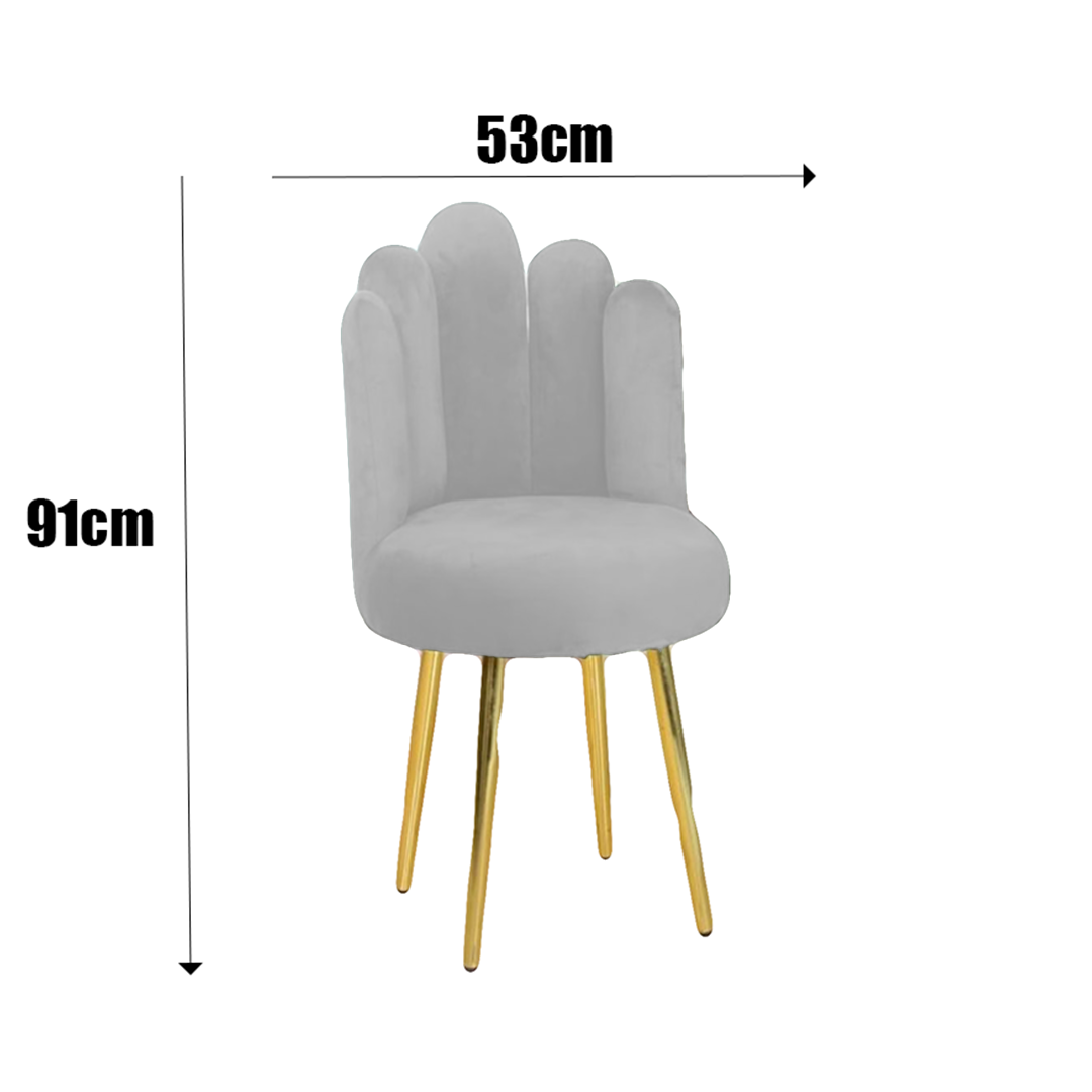 Product Thumbnail 8 of Petal Back Velvet Accent Chair