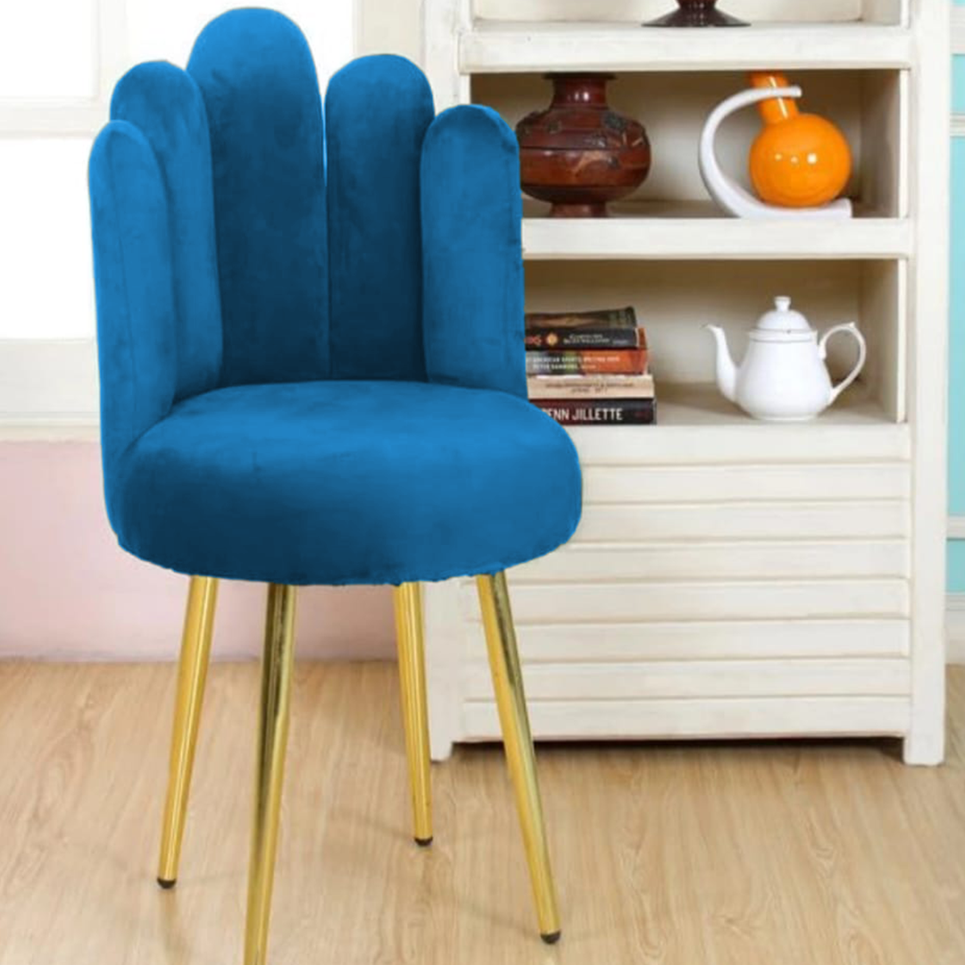 Product Thumbnail 13 of Petal Back Velvet Accent Chair