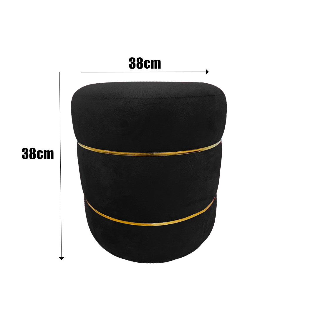 Product Thumbnail 10 of Round Velvet Pouffe Ottoman
